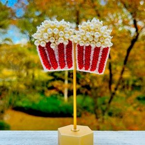 Beaded Popcorn Earrings